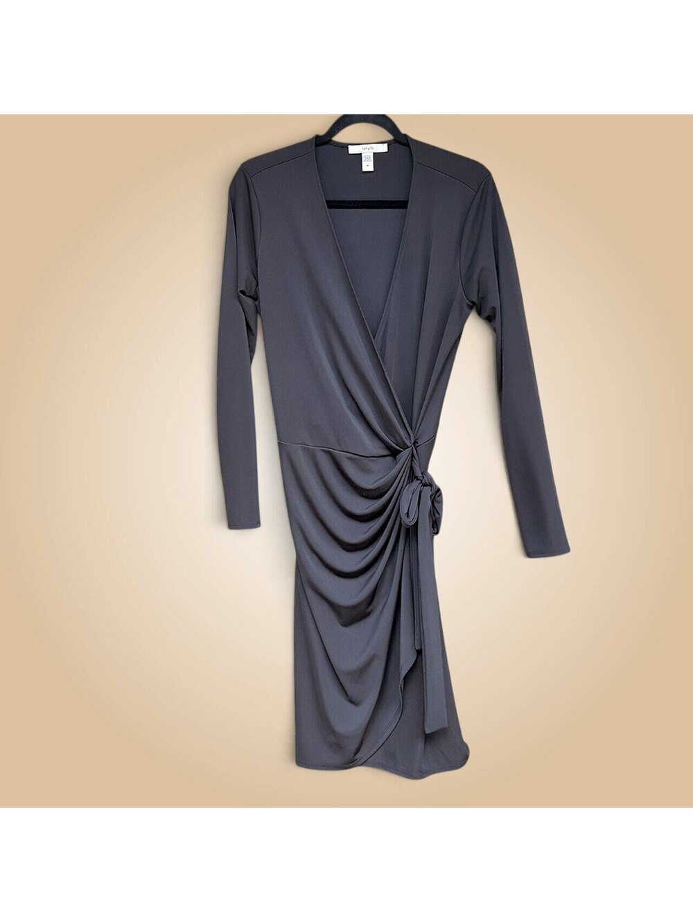 Lark & Ro Wrap Dress | Black, M